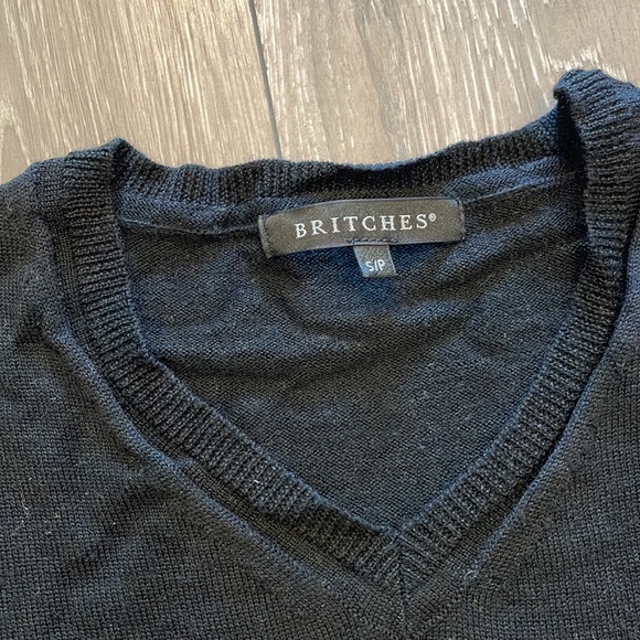 BRITCHES V Neck Long Sleeve Merino Sweater - Picture 2 of 3